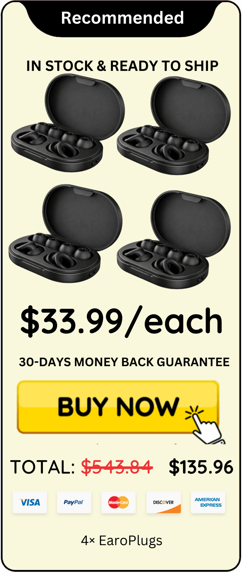 EaroPlugs offer package price 